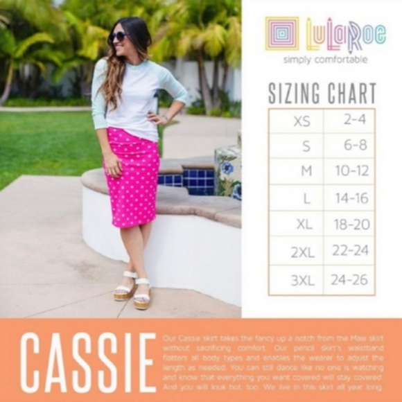 LulaRoe Cassie Skirt NWT Fun Print Size Women’s XL - Picture 10 of 10